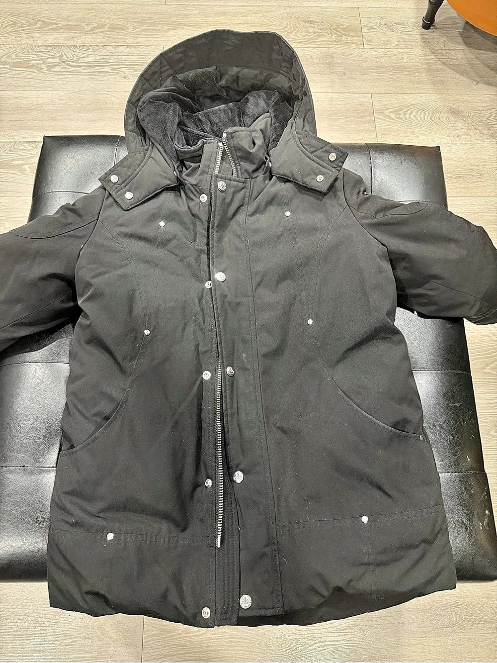 Moose Knuckles Original Stirling Parka Black Puffer Jacket Medium